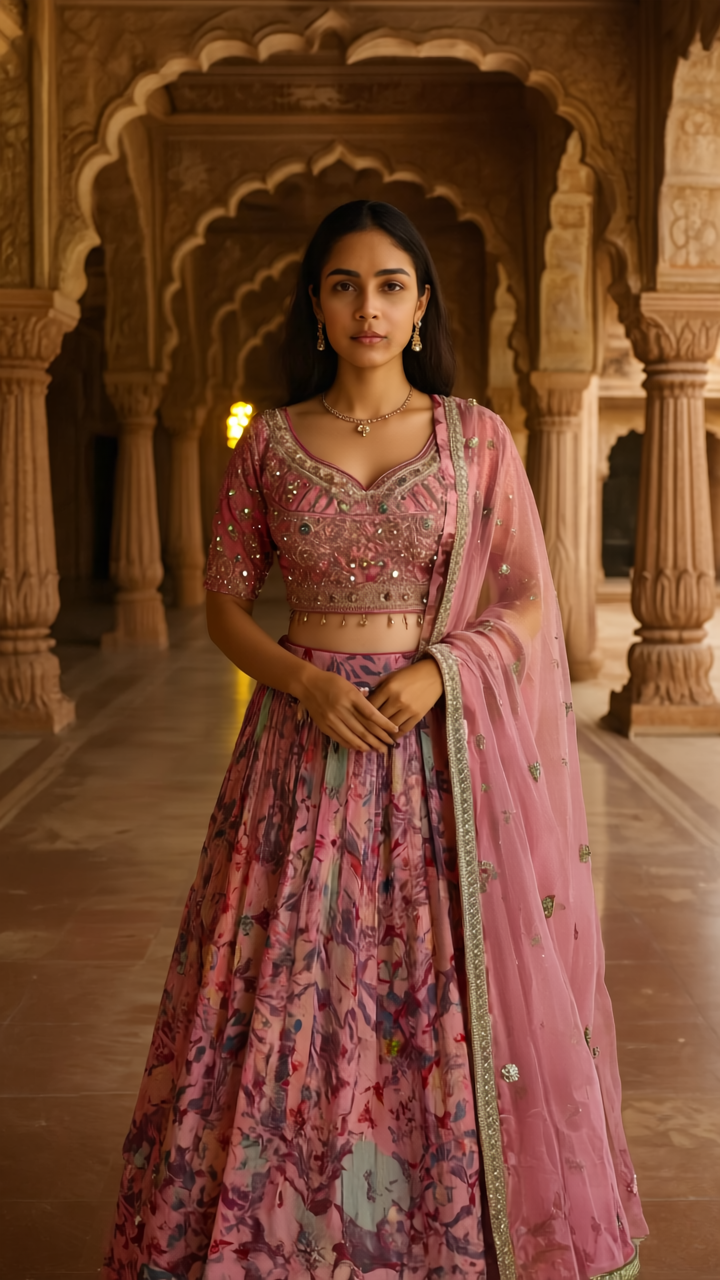 Gen4 Photorealistic cinematic portrait of an elegant Indian woman in her late 20s with warm 22789295