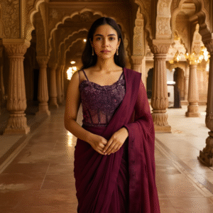 The Amethyst Drape Saree